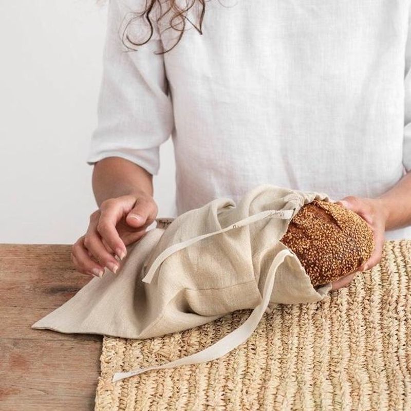 Linpose til brød - Naturlig (25x45 cm) | MagicLinen