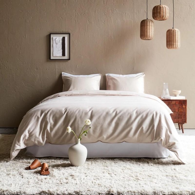 Putetrekk i Økologisk Bomull (2-pk) - Sand (50x70 cm)