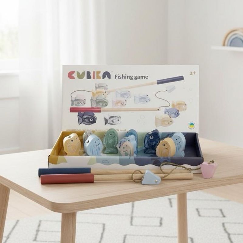 Fiskespill med Magneter - Tre | Cubika