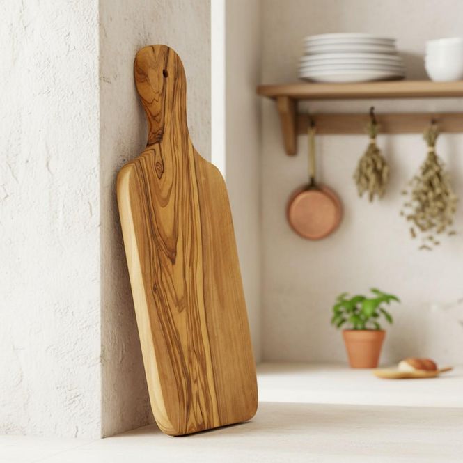 Hovedbilde Håndlaget Skjærebrett - Olivenetre