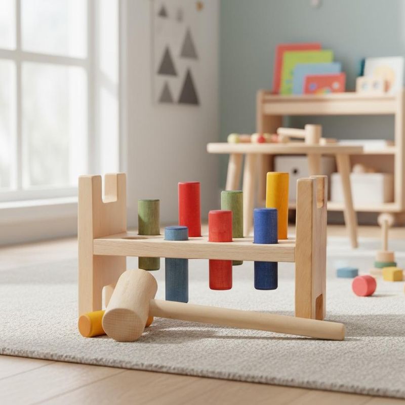 Bankebrett i FSC-tre - Regnbue | Wooden Story