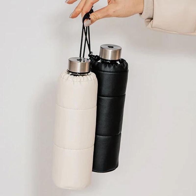 Drikkeflaske i Glass - Puffy Black (750 ml)
