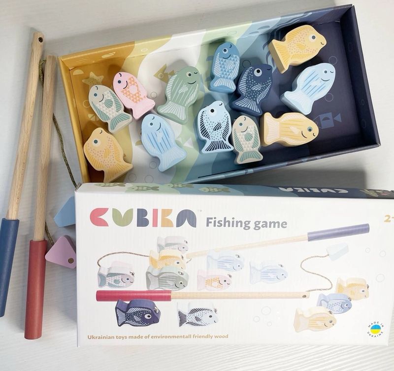 Fiskespill med Magneter - Tre | Cubika