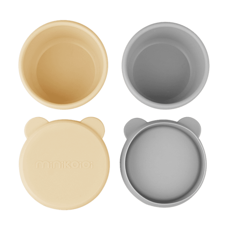 Silikonskål med Lokk 2-pk - Food-grade Silikon