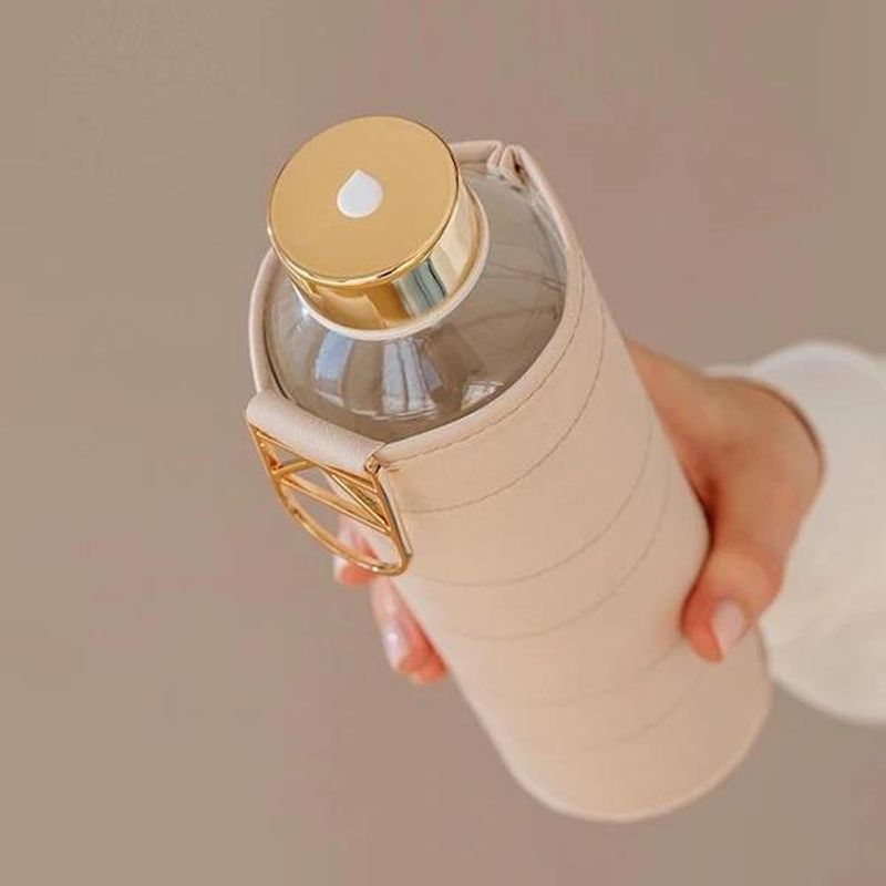 Drikkeflaske i Glass - Beige (750 ml)