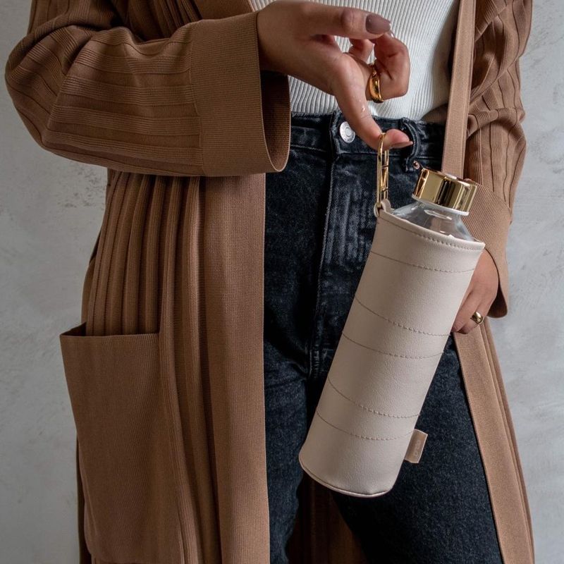 Drikkeflaske i Glass - Beige (750 ml)